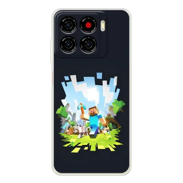 Чехол с принтом «персонажи Minecraft» для ZTE Blade A56 Чехол с принтом «персонажи Minecraft» для ZTE Blade A56