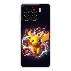 Чохол з Пікачу на ZTE Blade A56 (Пікачу з м'ячем)