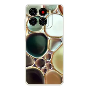 Мраморный чехол на ZTE Blade A56 (VPrint) (Радужный Мрамор)