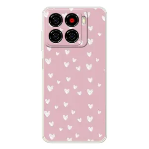 Чохол з розовим принтом для ZTE Blade A56 (Сердечки на рожевому)
