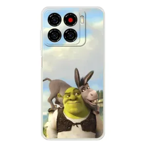 Чехол с мультфильмом Шрек на ZTE Blade A56 (Шрек и Осел)
