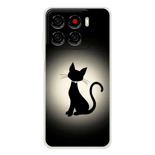 Чохол з принтом «Силует котика» для ZTE Blade A56