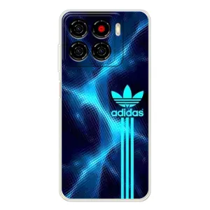 Чехлы Адидас для ZTE Blade A56 (AlphaPrint) (Синий Адидас)