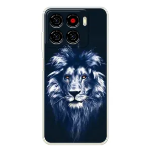 Чехол со Львом для ZTE Blade A56 (VPrint) (Синий Лев)