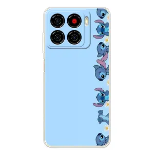 Чехол с принтом Стич на ZTE Blade A56 (Стич фон)