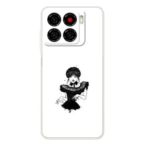 Чехлы Венсдей на ZTE Blade A56 Уэнсдей (AlphaPrint) (танец Уэнздей)