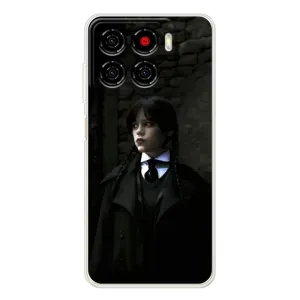 Чехол с дизайном Венздей 2 на ZTE Blade A56 (Темный стиль Уэнздей)