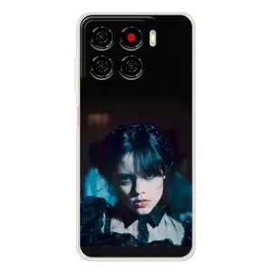 Чехлы Венсдей на ZTE Blade A56 Уэнсдей (AlphaPrint) (взгляд Уэнздей)