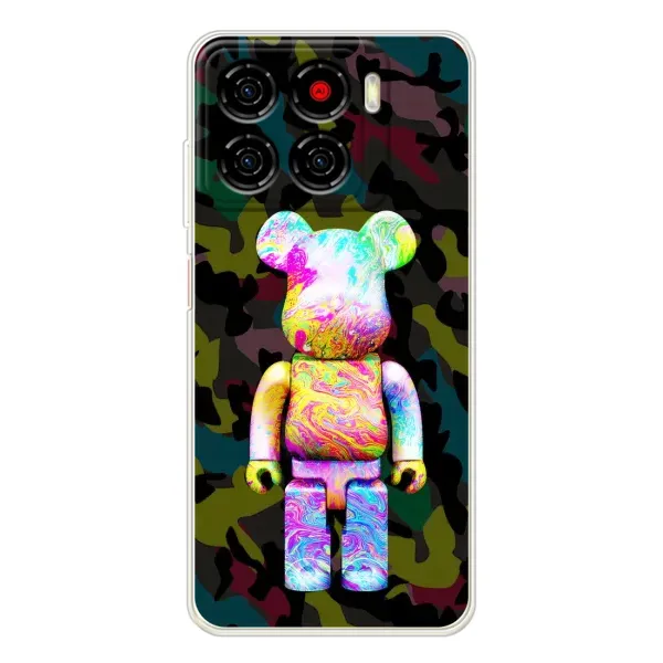 Чехол с принтом «Яркий Bearbrick» для ZTE Blade A56