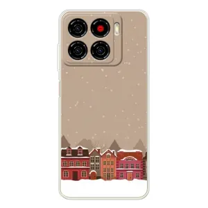 Новогодние, Праздничные Чехлы для ZTE Blade A56 - 2024 год (Зимний город)