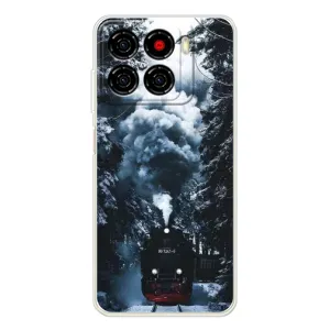 Новогодние, Праздничные Чехлы для ZTE Blade A56 - 2024 год (Зимний поезд)