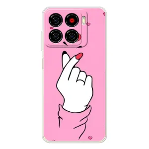 Чехол с принтом для ZTE Blade A56 (AlphaPrint - Знак сердечка) (Знак Love)