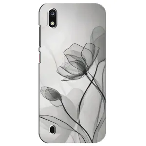 Чохол з квітковим принтом на ZTE Blade А7 (2019) (Чорні квіти)