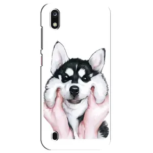 Чехол с Хаски для ZTE Blade A7 (2019) - (AlphaPrint) (Хаски улыбака)