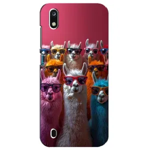Чохол з принтом стильні тварини для ZTE Blade А7 (2019) (Лами в окулярах)