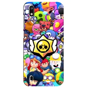 Чехол для ZTE Blade A7 (2019) Бравл Старс (VPrint) (Лого Brawl Stars)