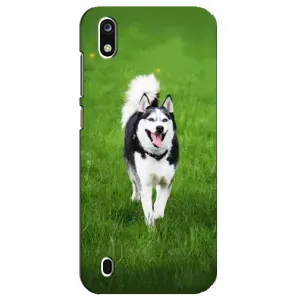 Чехол с Хаски для ZTE Blade A7 (2019) - (AlphaPrint) (Радостный Хаски)