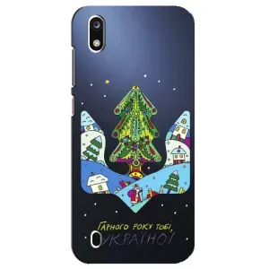 Зимні Чохли для ZTE Blade А7 (2019) - прозорий фон (Різдвяний герб)