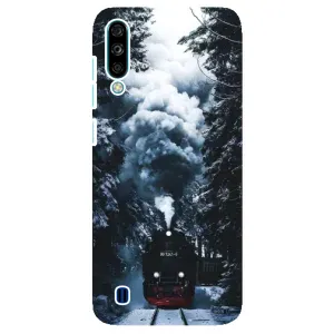 Новогодние, Праздничные Чехлы для ZTE Blade A7 (2020) - 2024 год (Зимний поезд)