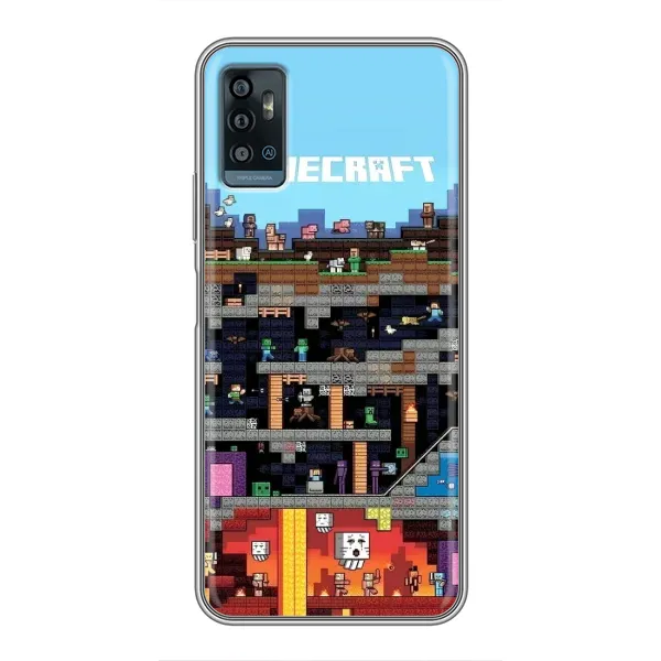Чехол с принтом «фон Minecraft» для ZTE Blade A71
