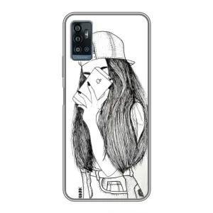 Чохол з друком для ZTE Blade A71 - (Мода) (AlphaPrint) (Фото дівчини)
