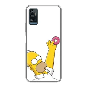 Чjхол з Сімпсонами для ZTE Blade A71 (VPrint) (Гомер з пончиком)