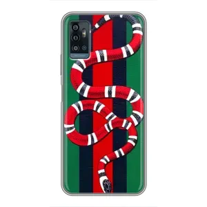 Чехлы ГУЧЧИ для ЗТЕ Блейд А71 (AlphaPrint) (Gucci змия)