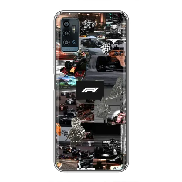 Чохол з принтом «Гоночний колаж Ф1» для ZTE Blade A71