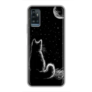 Чехол с принтом для ZTE Blade A71 (AlphaPrint) Модные коты