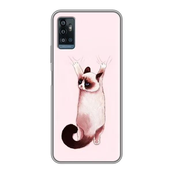 Чехол с принтом «Котик падает» для ZTE Blade A71