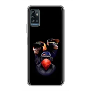 Чехол с Обезьянами ZTE Blade A71 - (AlphaPrint) (Три обезьяны)