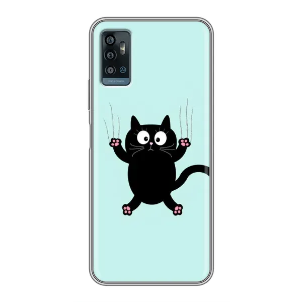 Чохол з принтом «Падаючий кіт» для ZTE Blade A71