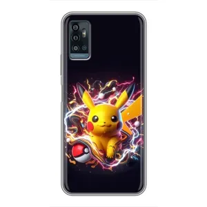 Чохол з Пікачу на ZTE Blade A71 (Пікачу з м'ячем)