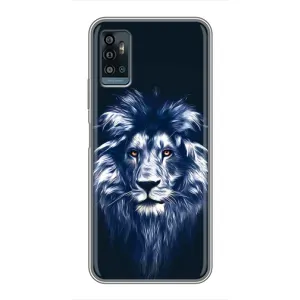 Чохол з картинкою ЛЕВ для ZTE Blade A71 (VPrint) (Синій Лев)