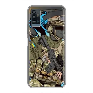 Чехлы с картинкой ЗСУ для ZTE Blade A71 (AlphaPrint) (Воїн ЗСУ)