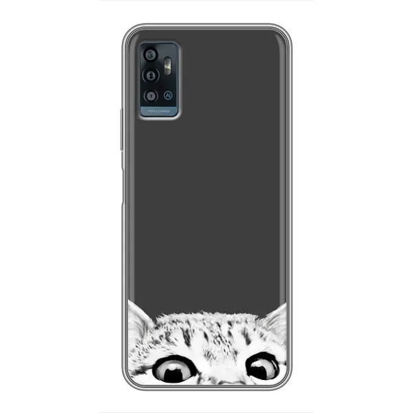 Чехол с принтом «Выглядывает кот» для ZTE Blade A71
