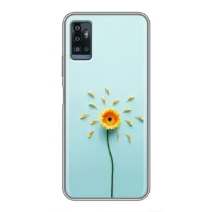 Чохли з квітами для ZTE Blade A71 (VPrint) (Жовта квітка)