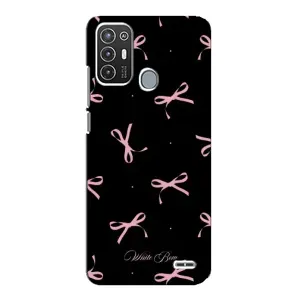 Чохол з бантиками на ZTE Blade А72 (Банти на чорному)