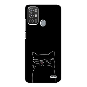 Чохол з малюнком кіт на ZTE Blade A72 (Байдужий кіт)