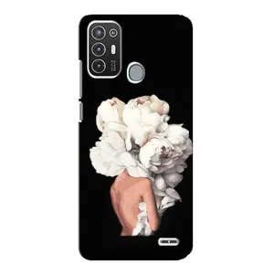 Чехлы (ART) Цветы на ZTE Blade A72 (VPrint) (Білі квіти)