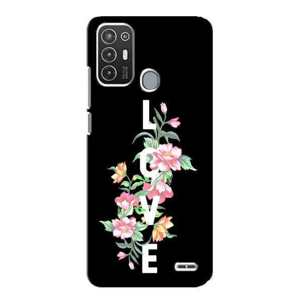 Чохол з принтом «Квіти LOVE» для ZTE Blade A72 Чохол з принтом «Квіти LOVE» для ZTE Blade A72