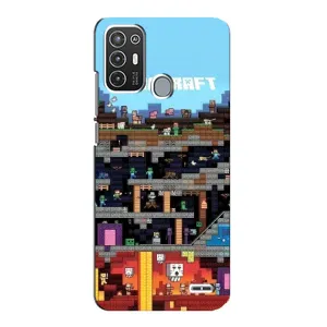 Чохол Майнкрафт на ZTE Blade A72 (AlphaPrint) Minecraft (фон Minecraft)