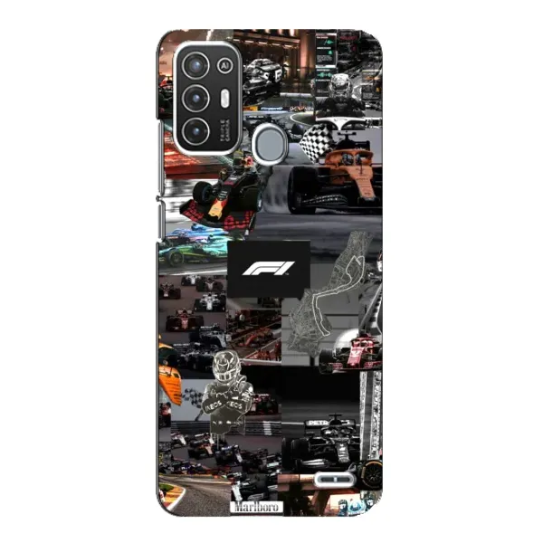 Чехол с принтом «Гоночный коллаж Ф1» для ZTE Blade A72