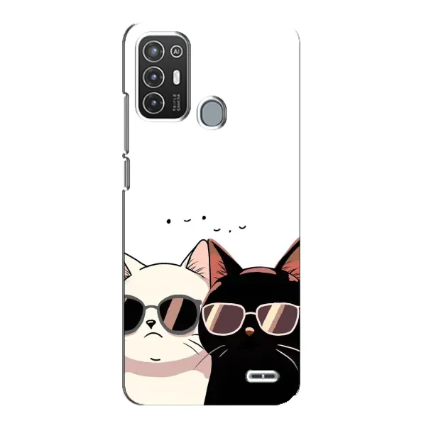 Чохол з принтом «Коти в окулярах» для ZTE Blade A72 Чохол з принтом «Коти в окулярах» для ZTE Blade A72