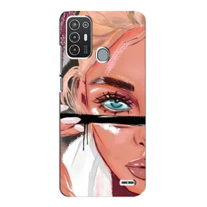 Чохол з друком для ZTE Blade A72 - (Мода) (AlphaPrint) (Макіяж)