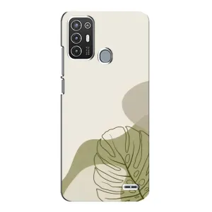 Силконовий чохол з принтом в квітах на ZTE Blade A72 (Зелена монстера дизайн)