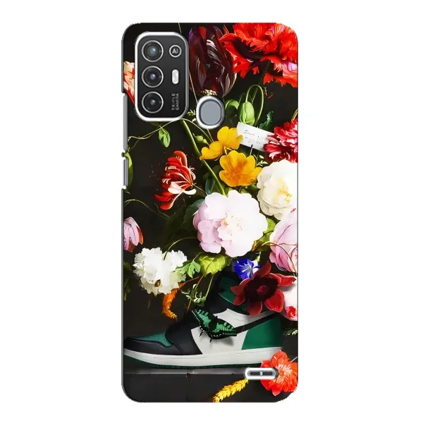 Чехол с принтом «Nike цветы» для ZTE Blade A72