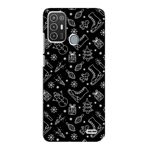 Чохол з принтом «Новорічний фон» для ZTE Blade A72 Чохол з принтом «Новорічний фон» для ZTE Blade A72