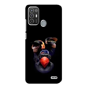 Чехол с Обезьянами ZTE Blade A72 - (AlphaPrint) (Три обезьяны)