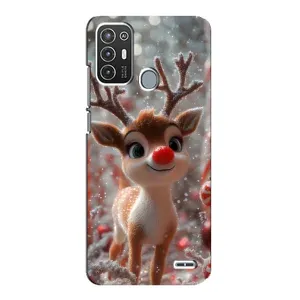 Яскравий чохол для ZTE Blade A72 з Зимові Оленята
